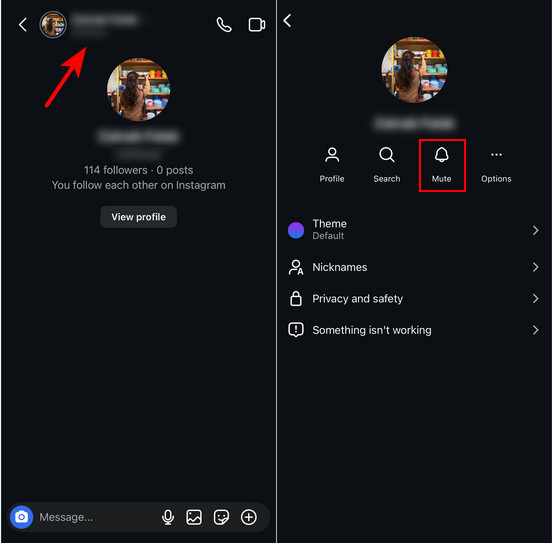 Muting Messages On Instagram Of A Account