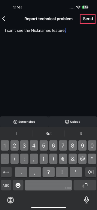 Reporting problem to Instagram via the iPhone app.