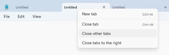 Close other tabs in Notepad.