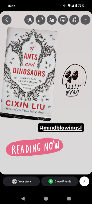 Remixed Story view on Instagram app.