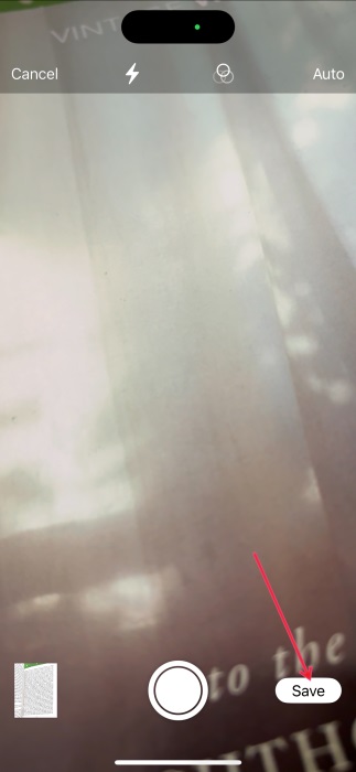 Saving scanned documents in WhatsApp for iPhone. 