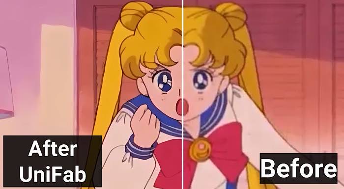 Before and After of an Anime video