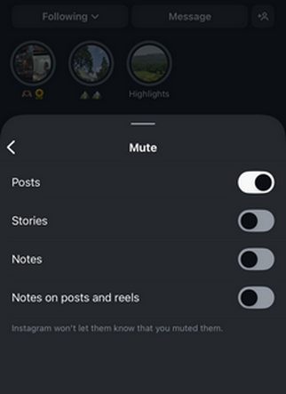 Unmuting An Account On Instagram