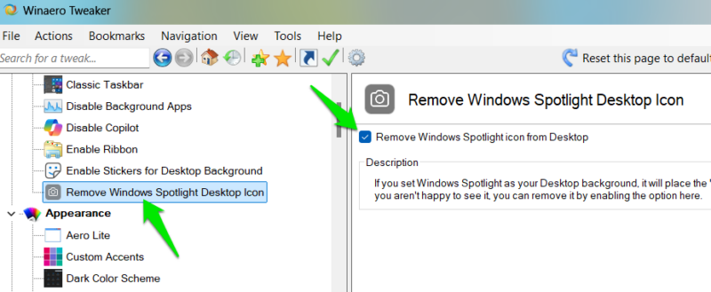 Winaero Tweakering main interface