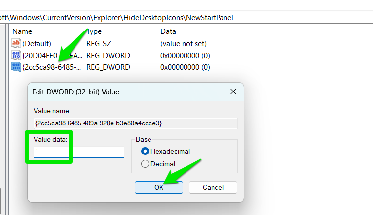 Modifying value in Windows Registry