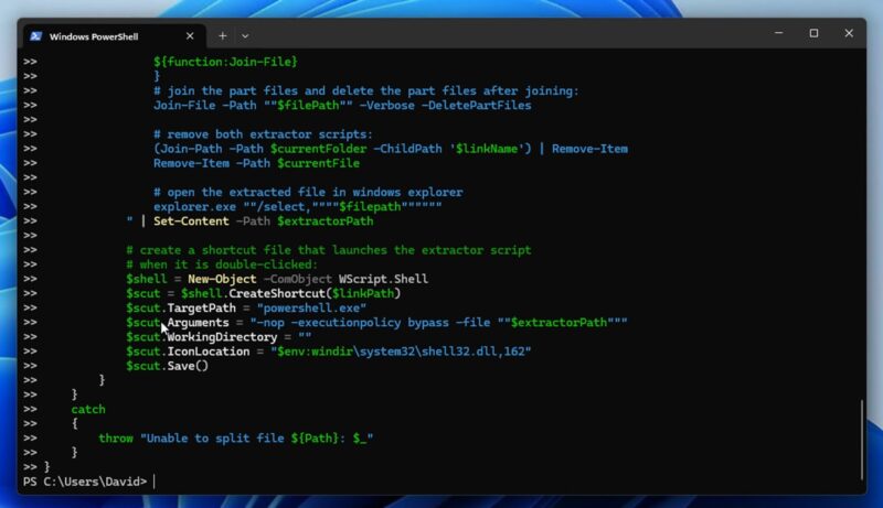 Windows Terminal Split Script Paste