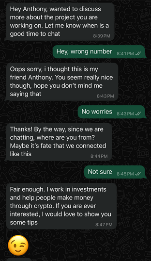 Wrong number Whatsapp scan