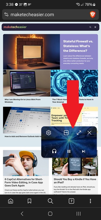 YouTube PiP on Android.