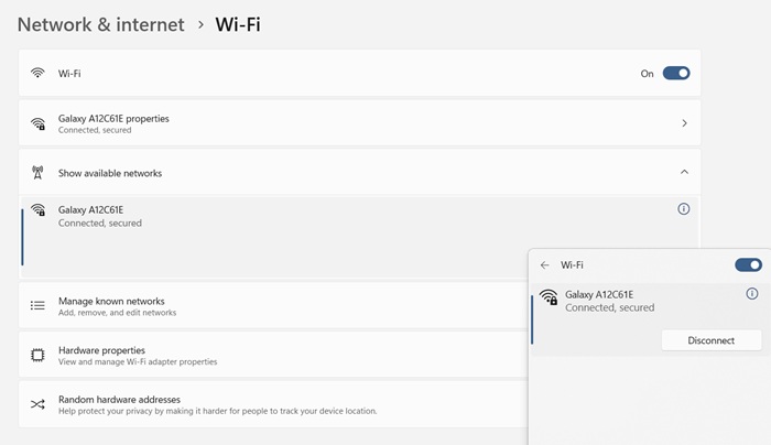 Uncluttered Wi-Fi icon with only exceptions added to allowed Wi-Fi networks.