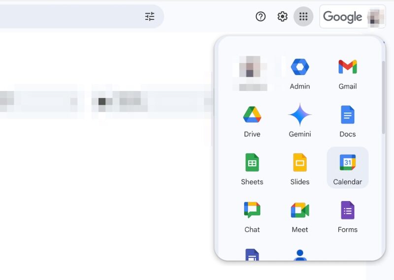 A list of apps open in the Google Drive app