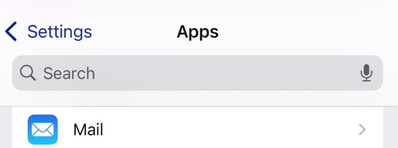 Navigate To Mail In Your iPhone Settings
