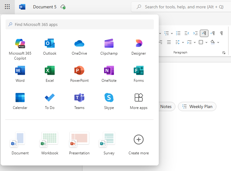 New Document Integration To Onedrive Microsoft365