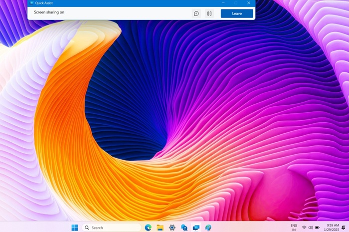 Quick Assist Microsoft Chat Leave Click X On Top