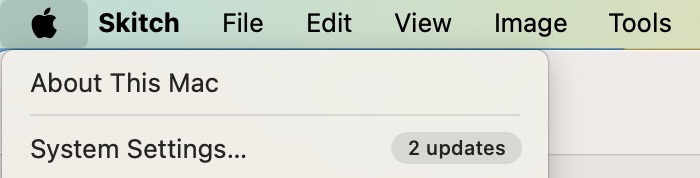 Select System Settings on a Mac