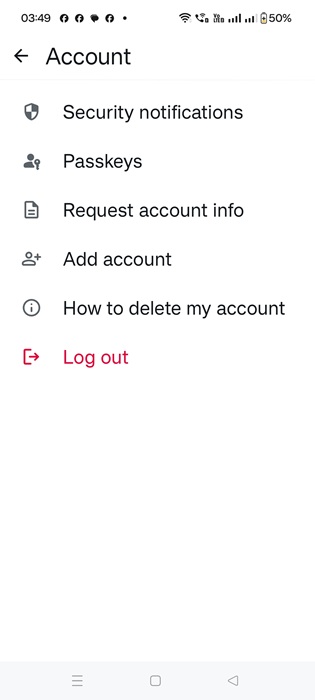Log out of WhatsApp from a companion device on its Account page.