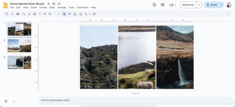 Removing unwanted slides and text boxes.
