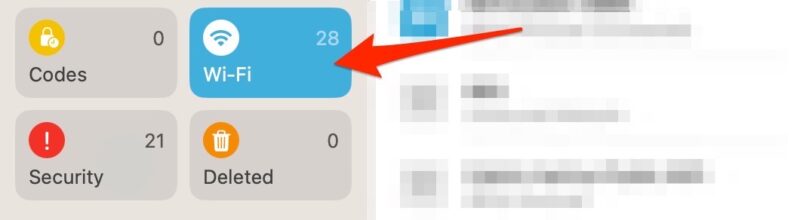 Toggle Wi-Fi Settings In The Passwords App