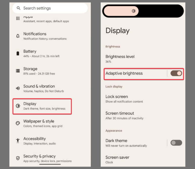 Adaptive Brightness Pixel