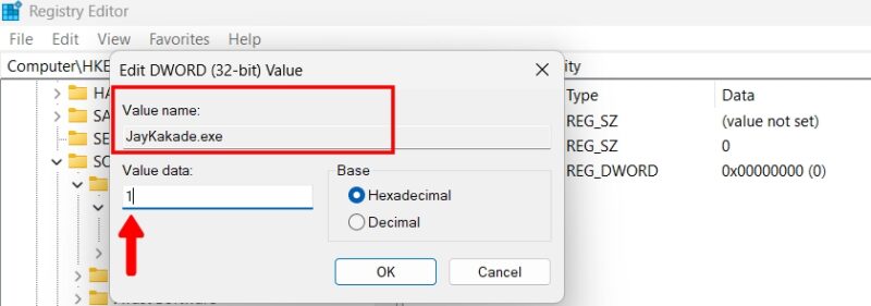 Add Registry Value