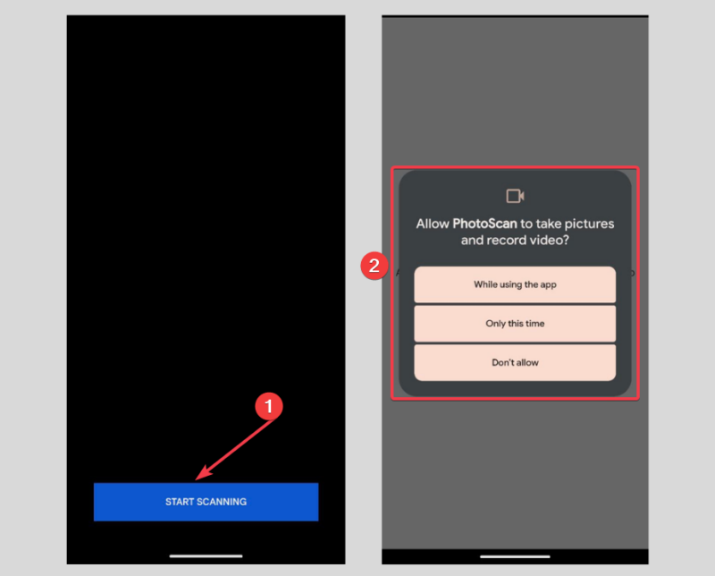 Allow Photoscan Permission
