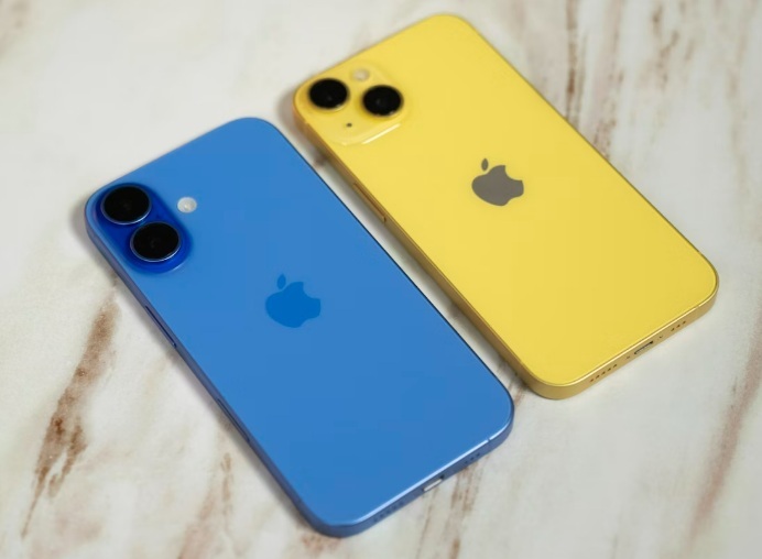 Two iPhones side by side