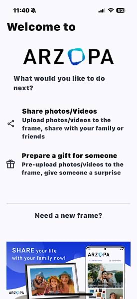 Share photos and videos or prepare as a gift