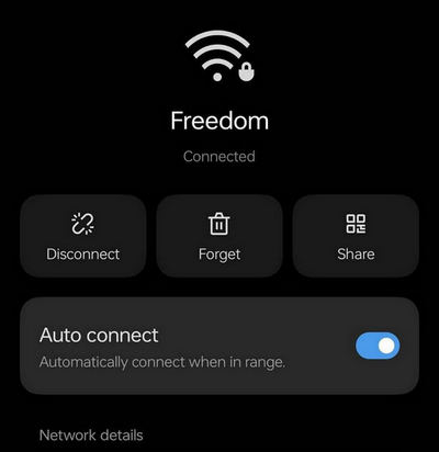 Auto Connect Option For Wifi Network On Android