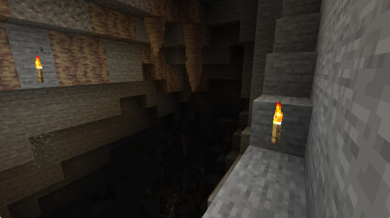 A screenshot showing the lightining engine in Minecraft.
