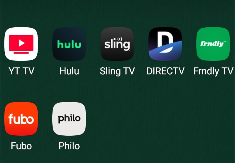 Live TV streaming services installed.