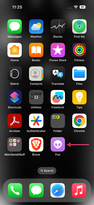 New icon for Instagram app showing on iPhone home screen. 