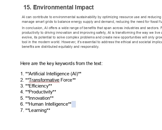Keywords pulled using AI.