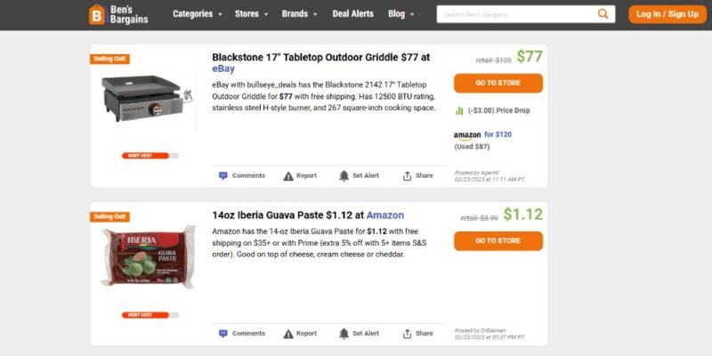 Deal Websites Bensbargains