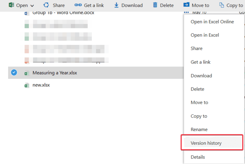 Delete Version History Onedrive