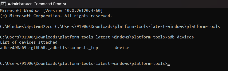 List Of Devices Paired Via Wireless Adb