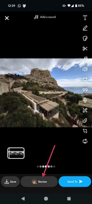Live Snaps Camera Roll Snapchat Add To Stories