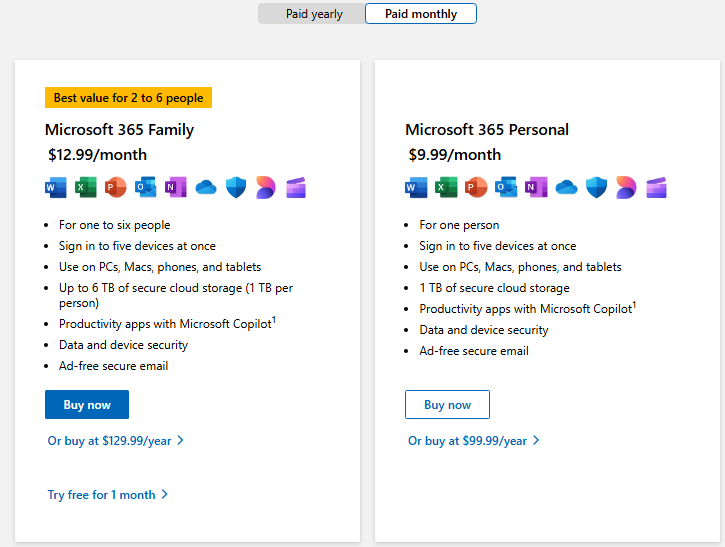 Microsoft365 Subscriptions