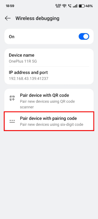 Pair Device With Pairing Code