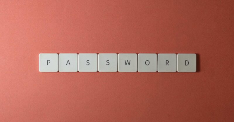 Password spelled out in tiles