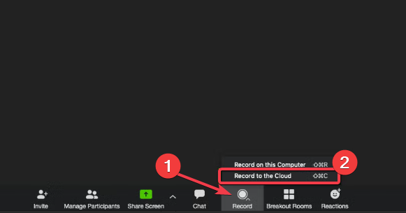 Record To The Cloud Zoom Chat