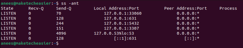 get detailed information about sockets 