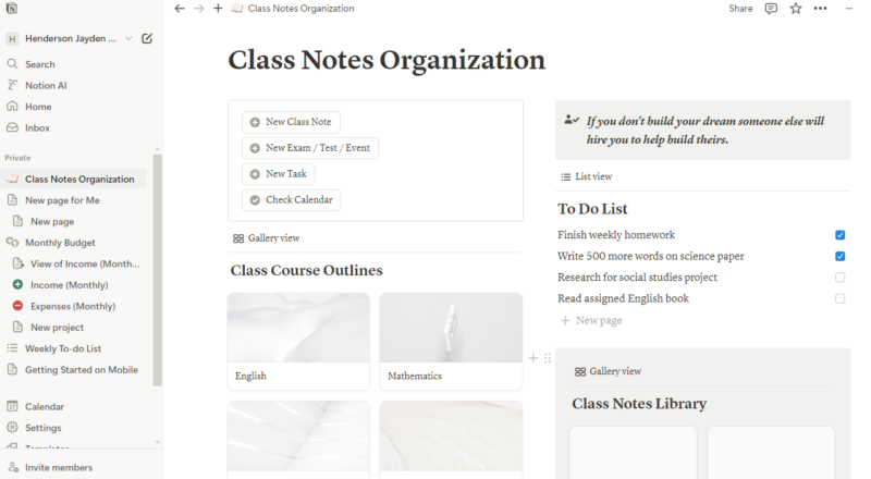 Take Notes Like Pro Notion