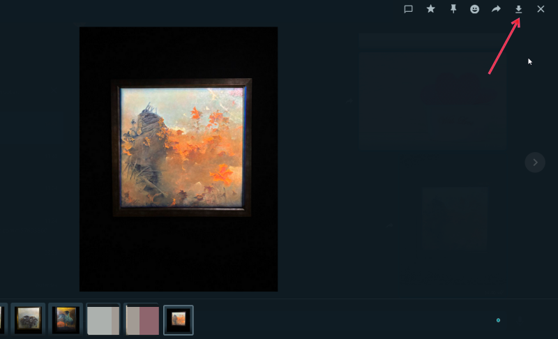 Downloading a file using WhatsApp Web on PC.