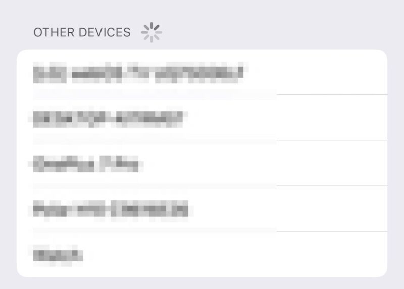 Select Bluetooth -> Other Devices on iOS