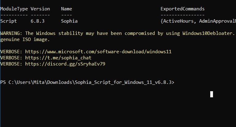 Extra components being installed using a debloat.