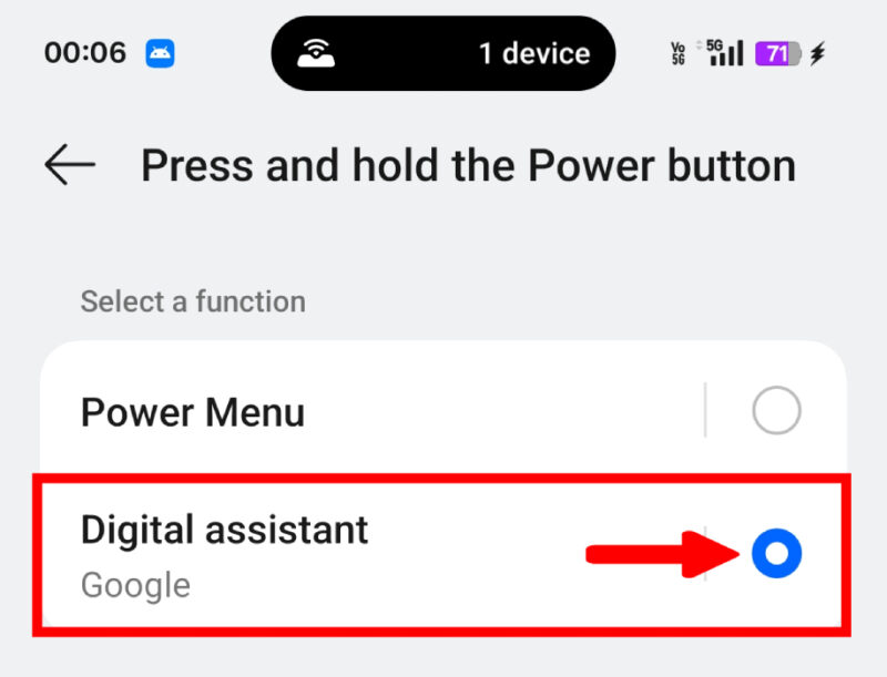 Digital Assistant By Power Button