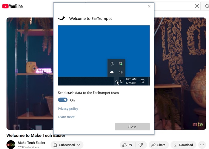 EarTrumpet, an app that amplifies music on individual apps.