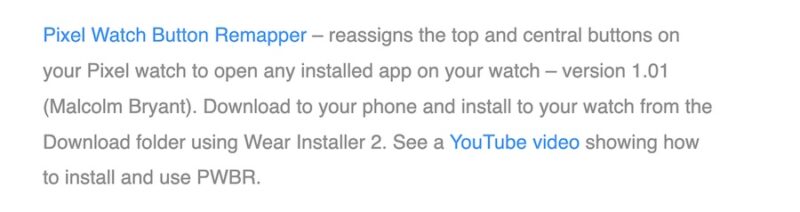 Download the Pixel Watch Remap App