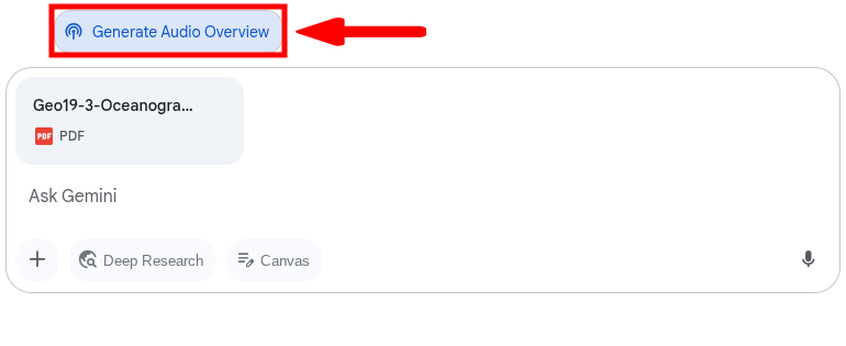 Generate Audio Overview In Gemini