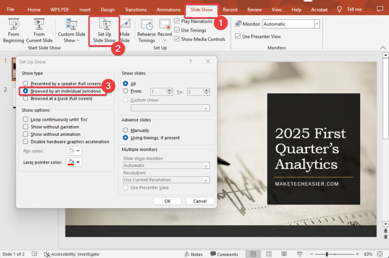 Powerpoint Slideshow Setup