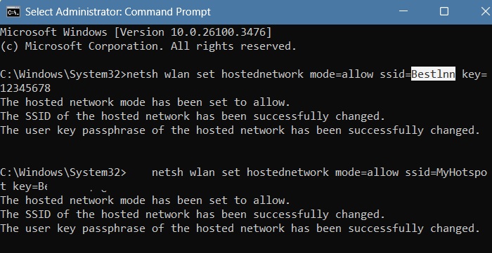 Creating a fake hotspot "Best Inn" with a lowercase "L" instead of uppercase "Eye."